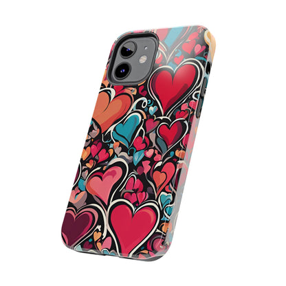 Vibrant Multicolor Heart Art – iPhone Case