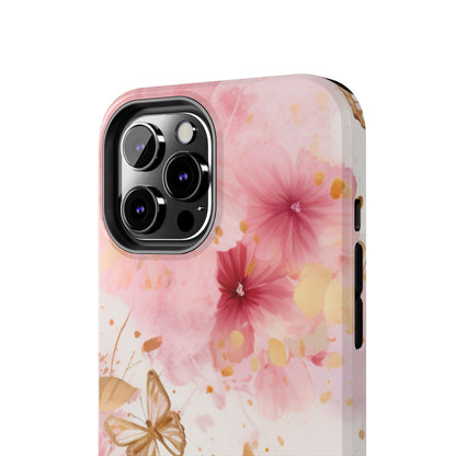 Blush Pink Floral Butterfly - iPhone Case