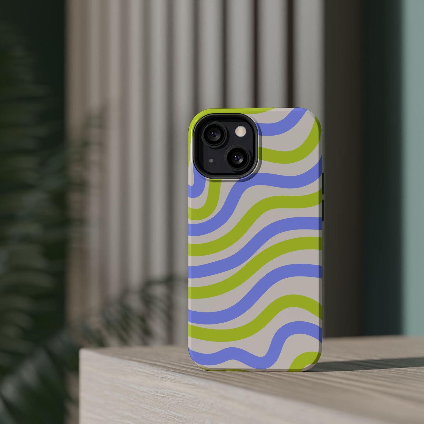 Neon Wave MagSafe iPhone Case – Bold Dual-Layer Protection with 70s-Inspired Vibe