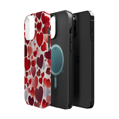 MagSafe Case: Romantic Red Heart Gradient Case