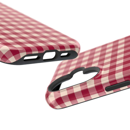 Vintage Red Gingham Check – MagSafe iPhone Case