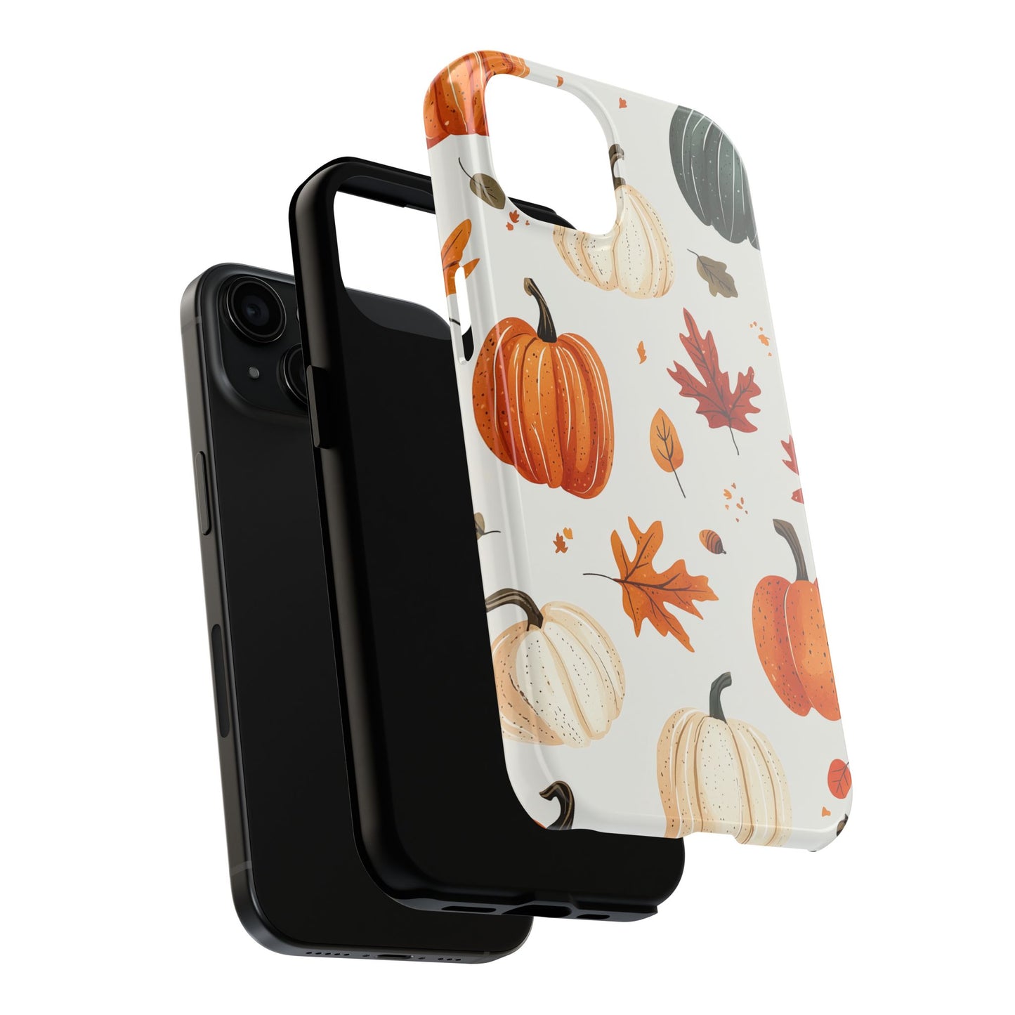 Autumn Pumpkin iPhone Case – Fall Leaves and Harvest Design