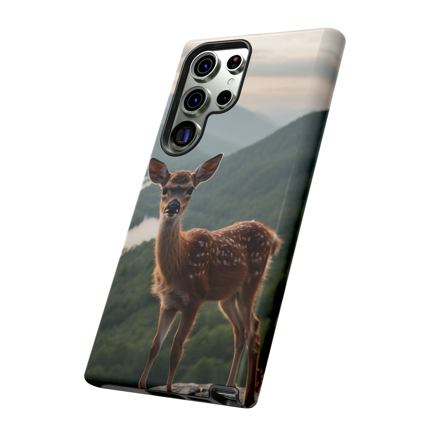 Majestic Fawn Overlooking Mountain Vista Samsung Galaxy Case