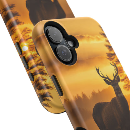 Sunset Majesty: Regal Stag – MagSafe iPhone Case