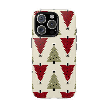 Retro Christmas Trees Pattern - iPhone Series Case