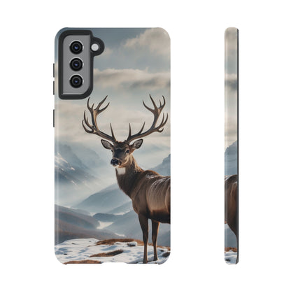 Alpine Majesty: Stag in Snow – Samsung Galaxy Case