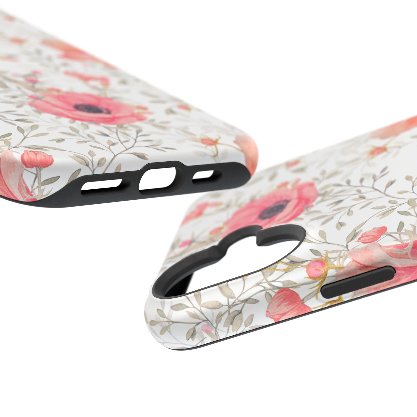 Pink Floral Watercolor MagSafe iPhone Case – Elegant Blossom Design with Magnetic Compatibility