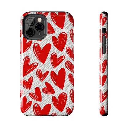 iPhone Case: Whimsical Heart Doodle