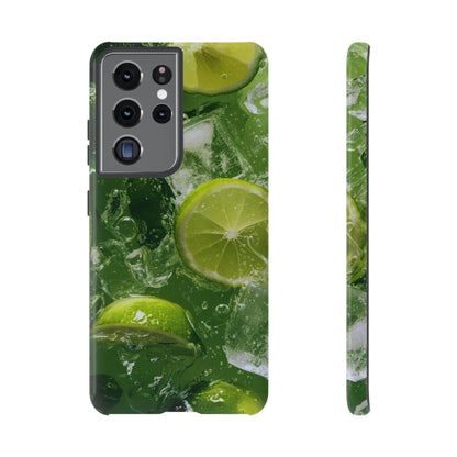 Refreshing Lime Splash Samsung Galaxy Case – Tough Protection, Vivid Dual-Layer Design