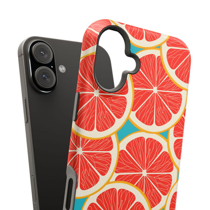 Ruby Grapefruit Pop Tough MagSafe iPhone Case – Vibrant Citrus Design, Shock-Resistant Protection