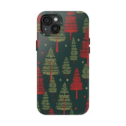 Retro Christmas Trees Pattern - iPhone Series Case