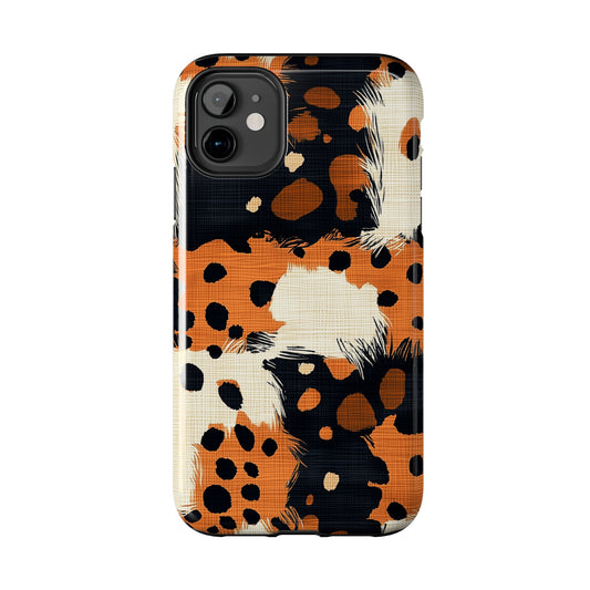 Cheetah Plaid iPhone Case – Brown & Black Pattern