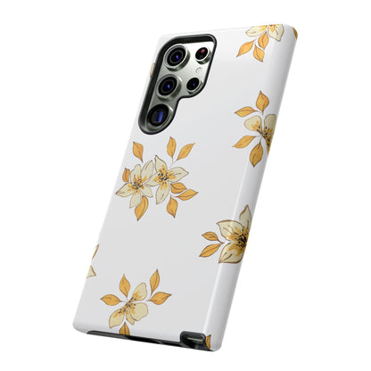 Delicate Yellow Blossom Samsung Galaxy Case – Minimalist Floral Design with Matte Finish