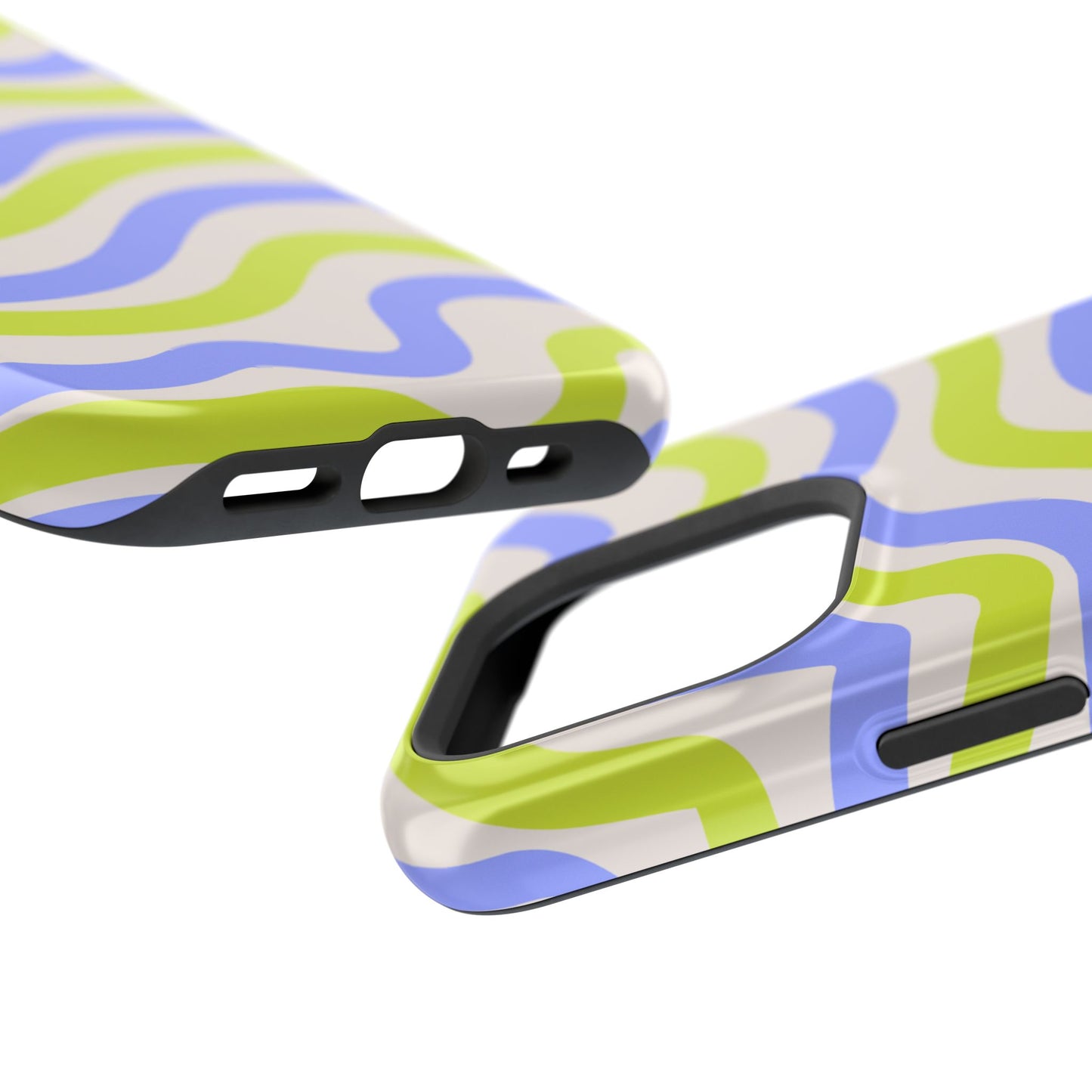 Neon Wave MagSafe iPhone Case – Bold Dual-Layer Protection with 70s-Inspired Vibe