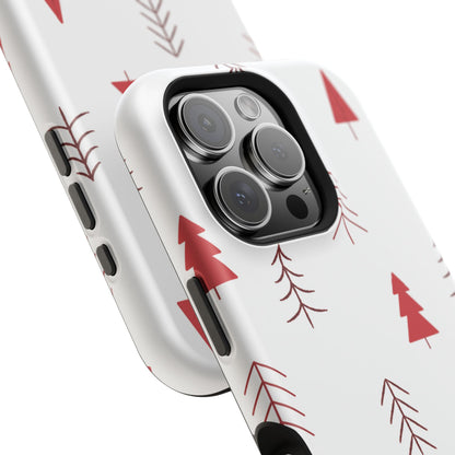 Scandi Red Pine Trees - MagSafe iPhone Series Case