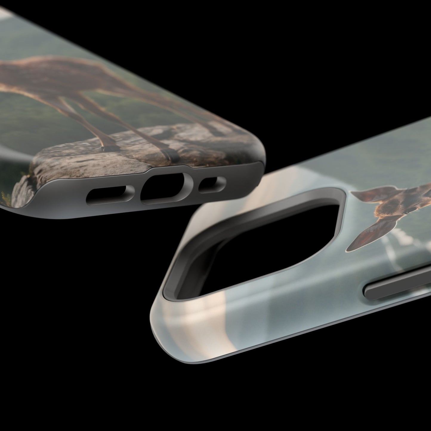 Majestic Fawn Overlooking Mountain Vista MagSafe iPhone Case