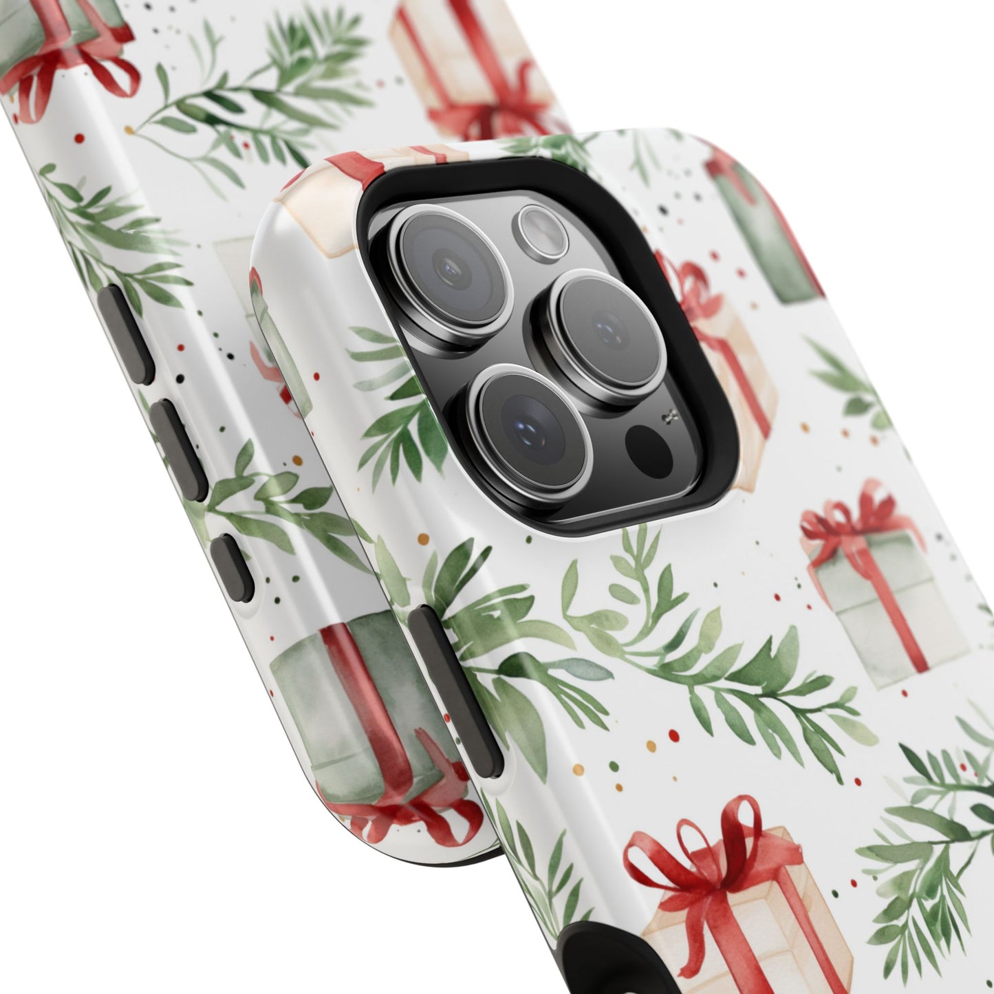 Watercolor Holiday Gifts & Greenery - MagSafe iPhone Series Case