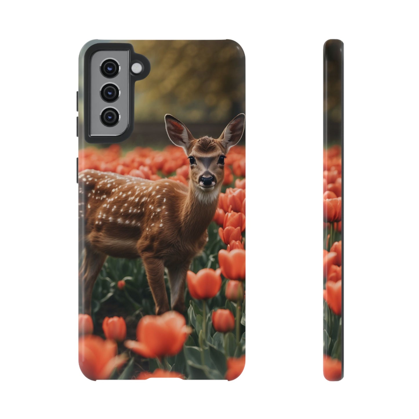 Fawn Among Tulips Samsung Galaxy Case