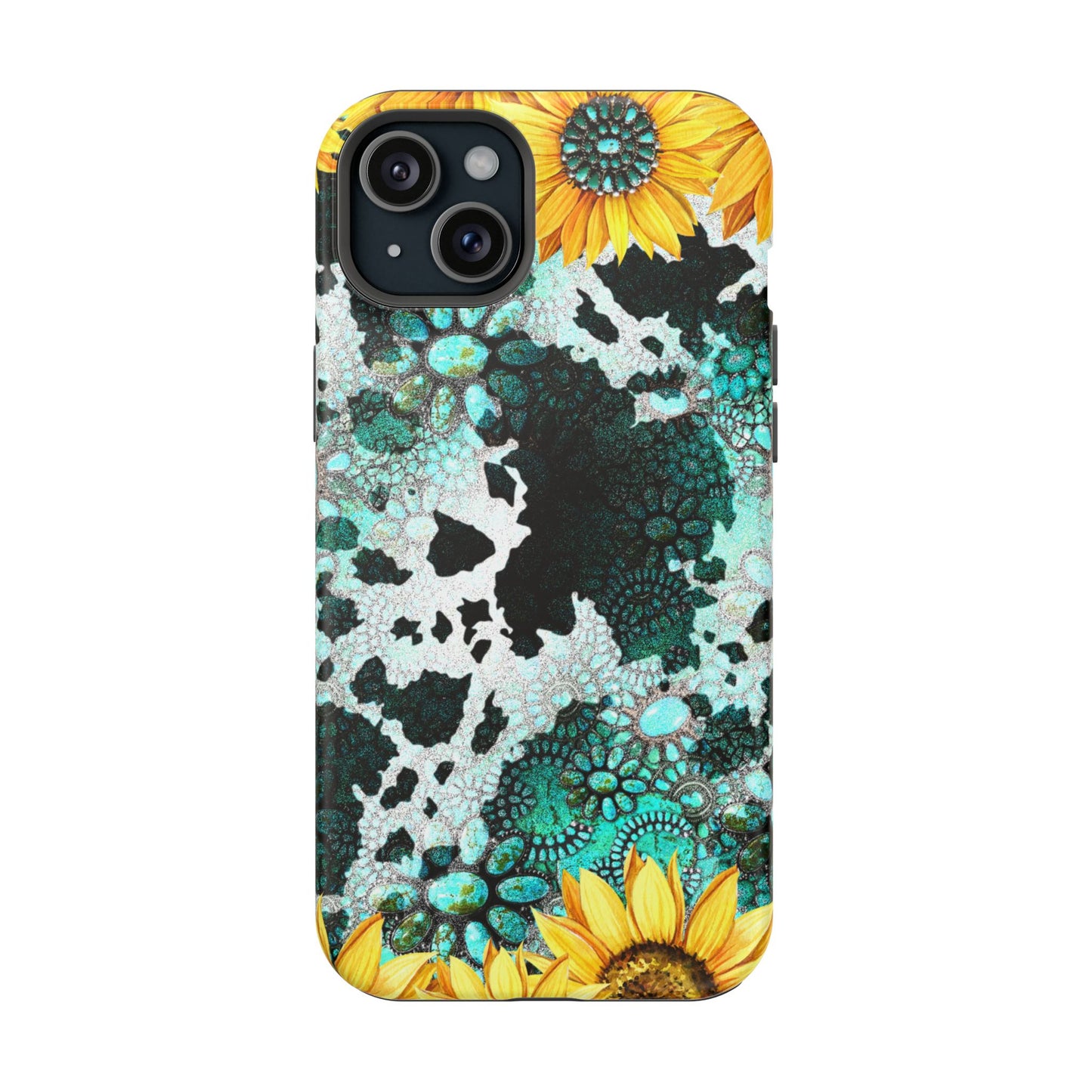 Boho Turquoise Sunflower Lace - MagSafe iPhone Series Case