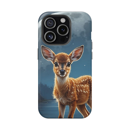 MagSafe-Compatible iPhone Case – Enchanted Fawn Under the Moonlit Sky