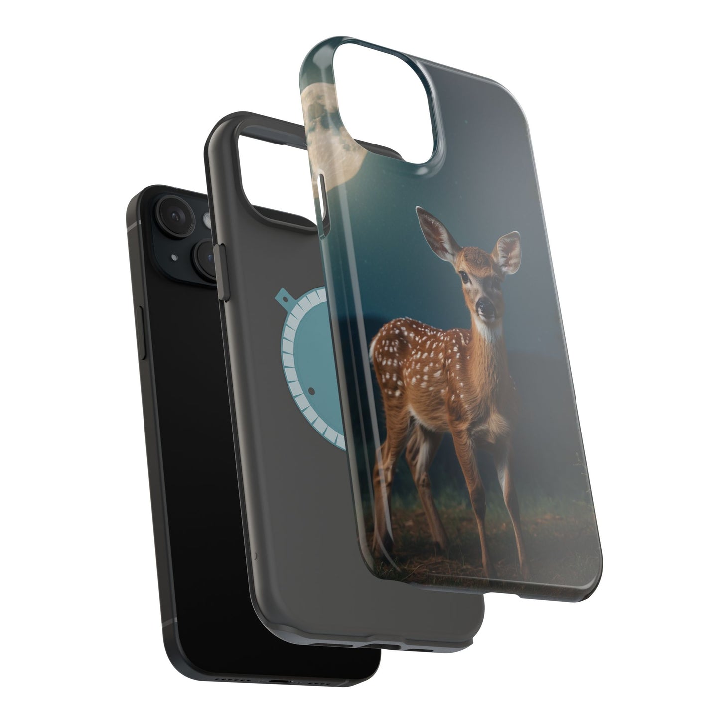 MagSafe-Compatible iPhone Case – Mystic Fawn Under the Moonlit Sky