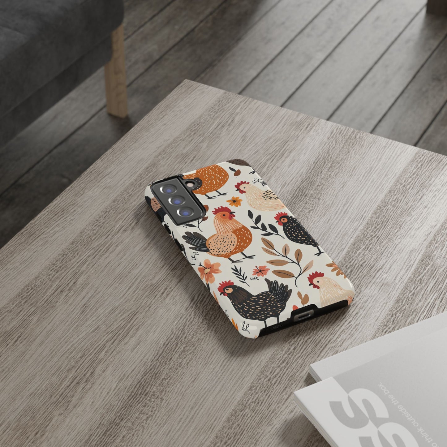 Samsung Galaxy Case: Cluckin' Vintage – Chickens & Leaves