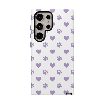 Paw Prints & Hearts – Samsung Galaxy Case, Cute and Durable Design