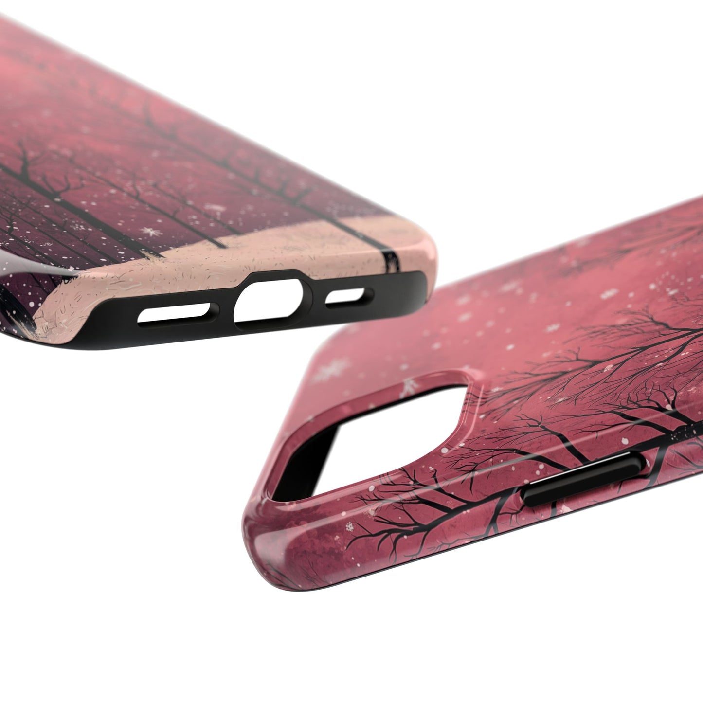 Pink Winter Twilight Forest - iPhone Series Case - BOGO Cases