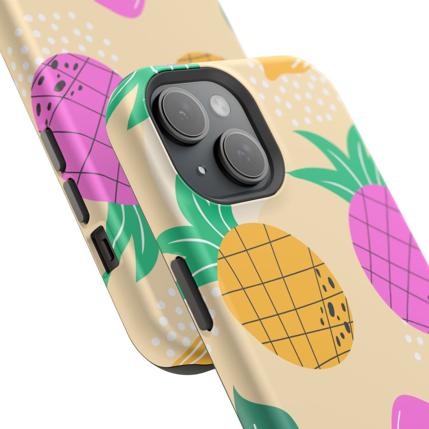 Tropical Pop MagSafe iPhone Case – Fun Pineapple & Lemon Design with Vibrant Summery Colors