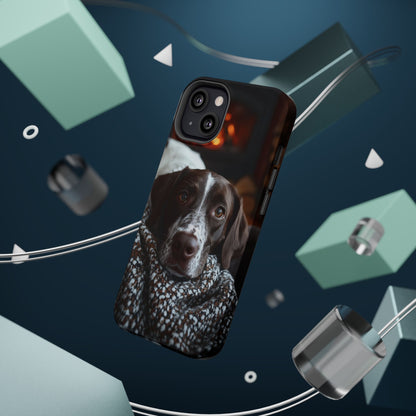 Majestic German Shorthaired Pointer MagSafe iPhone Case – Sunset Prairie Design