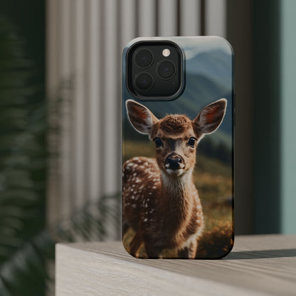 Gentle Fawn in Mountain Meadows MagSafe iPhone Case