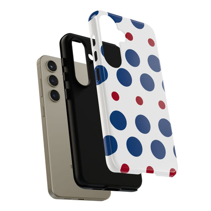 Bold Navy & Red Polka Dot Pattern – Samsung Galaxy Case