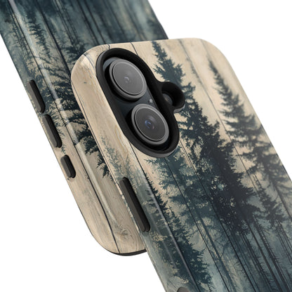 Misty Forest iPhone Case - Rustic Nature-Inspired Protective Cover