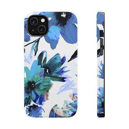 MagSafe iPhone Case – Serene Blue Blossom