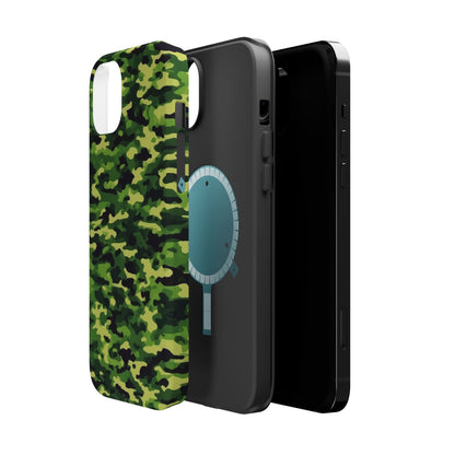 Green Woodland Camouflage – MagSafe iPhone Case, Slim and Shockproof