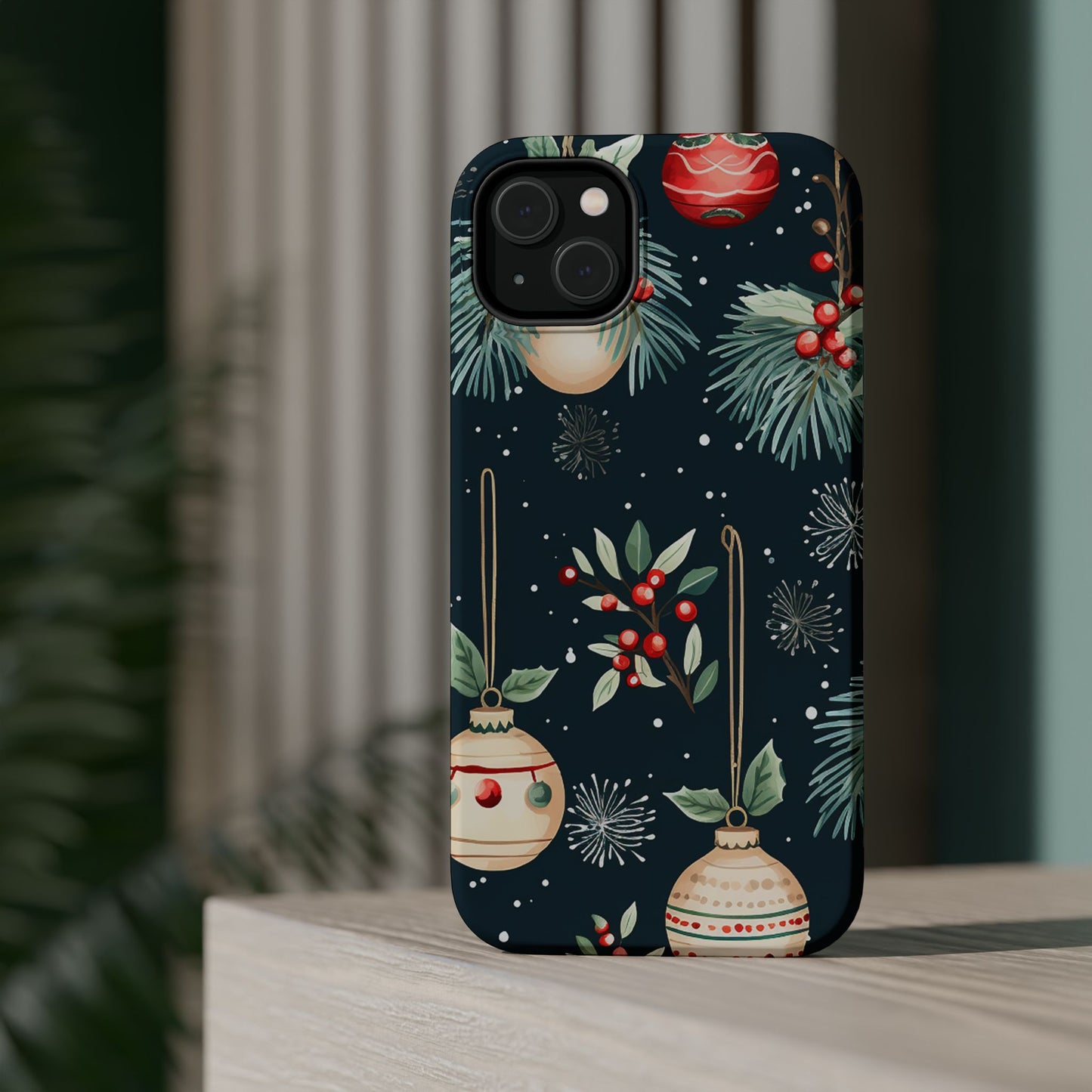 Elegant Christmas Ornaments and Pine - MagSafe iPhone Series Case