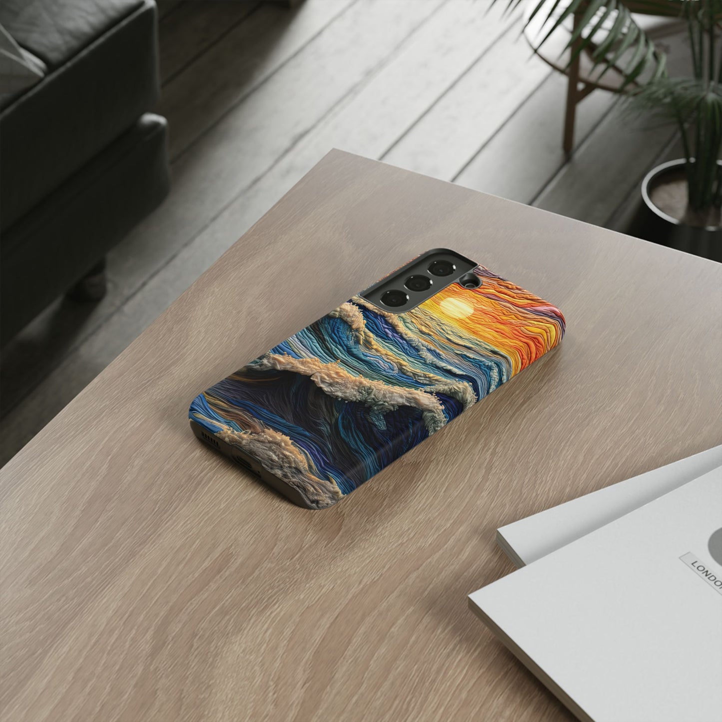 Textured Ocean Sunset Waves – Samsung Galaxy Series Case