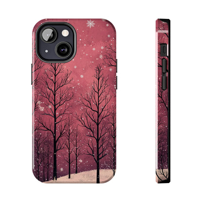 Pink Winter Twilight Forest - iPhone Series Case - BOGO Cases