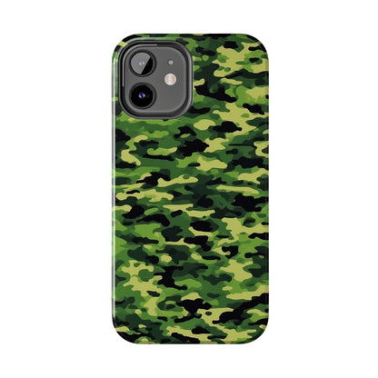 Green Woodland Camouflage – iPhone Case, Sleek and Durable Design