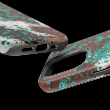 Teal Glitter Cowhide - MagSafe iPhone Series Case