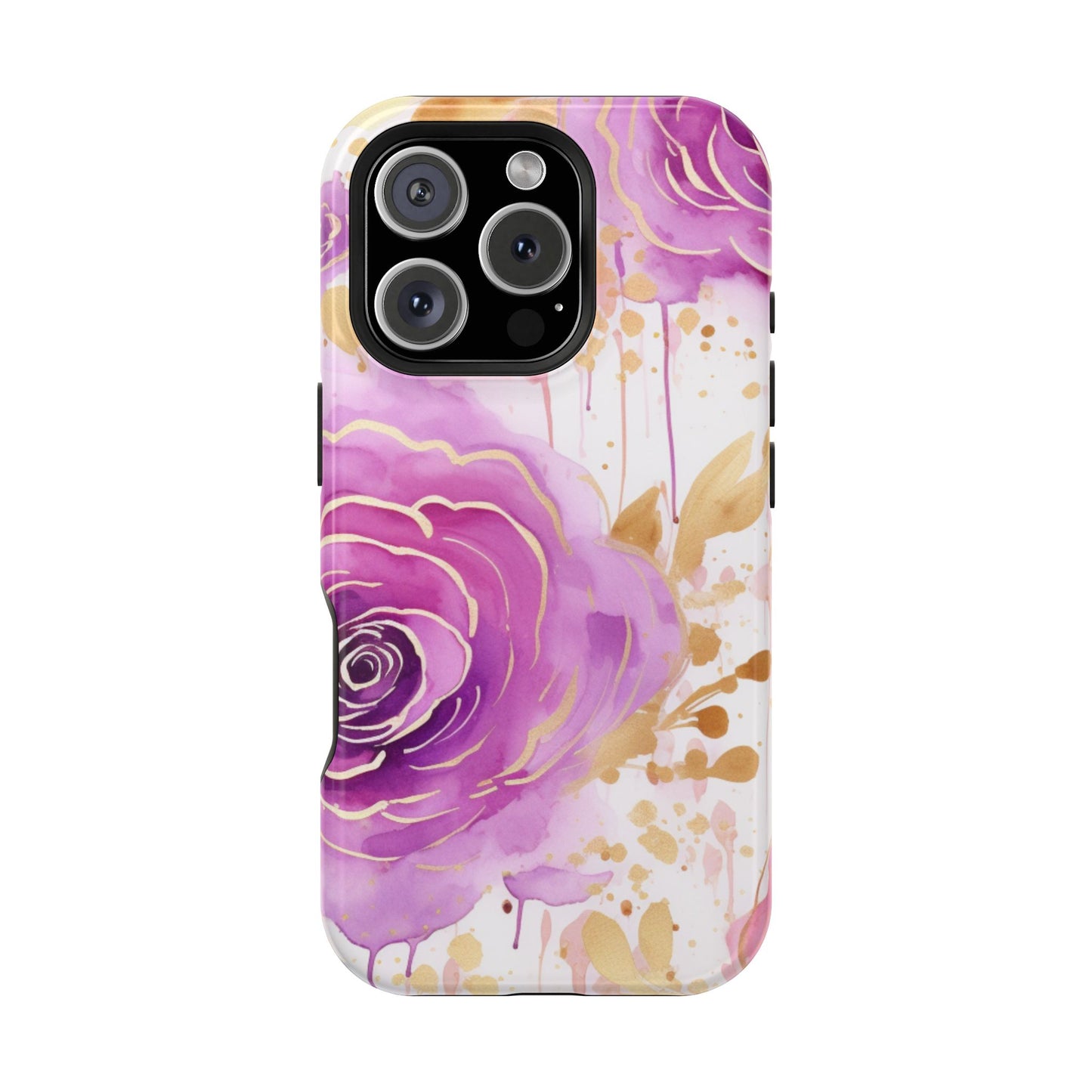 Radiant Purple & Gold Floral - MagSafe iPhone Series Case