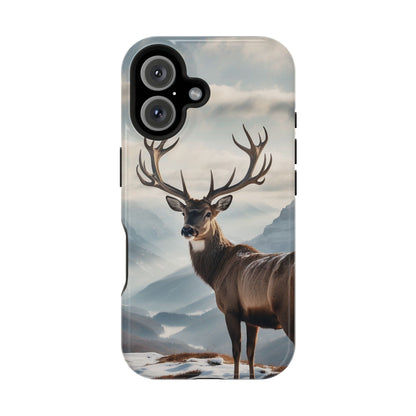 Alpine Majesty: Stag in Snow – MagSafe iPhone Case