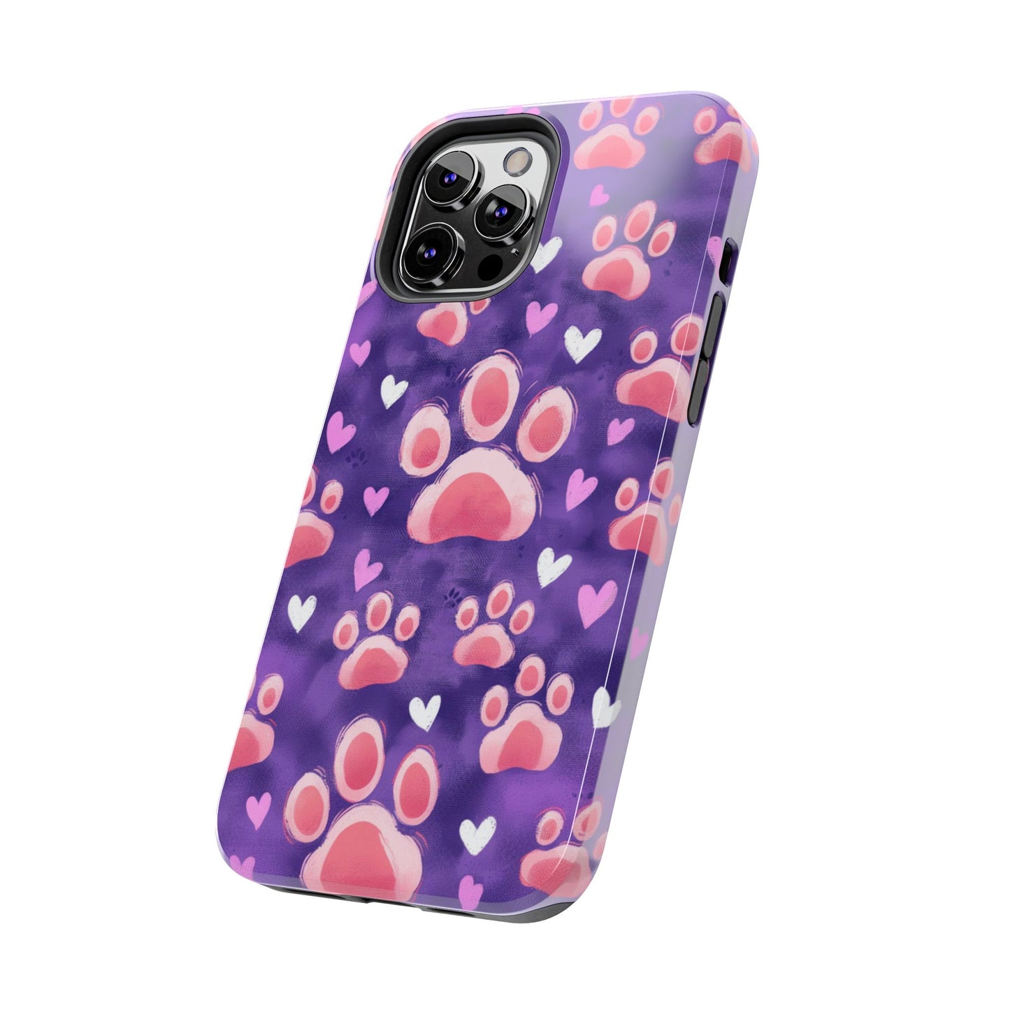 Bold Paw Print iPhone Case - Vibrant Pet-Themed Protective Cover