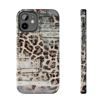 Rustic Leopard Wood Print - iPhone Series Case