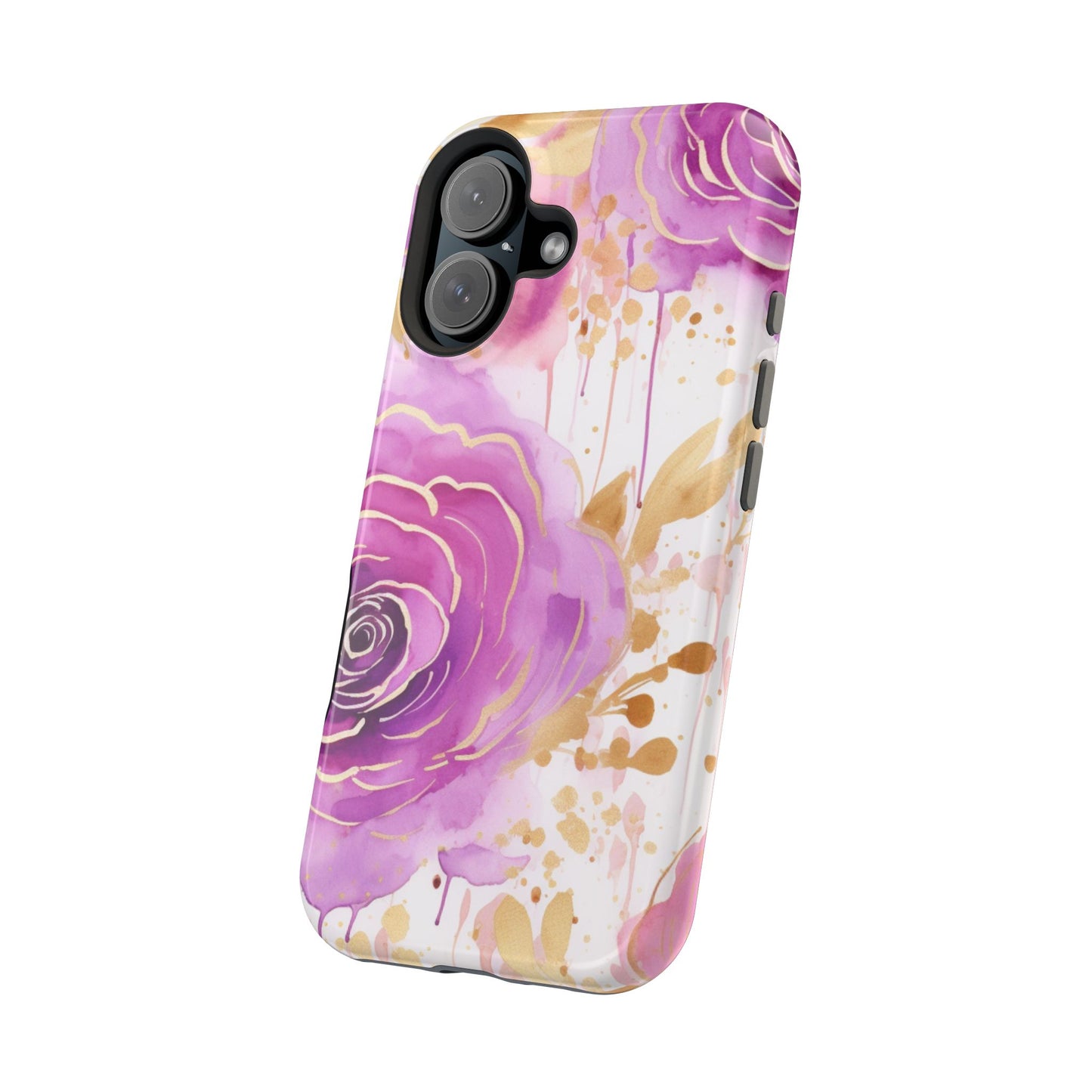 Radiant Purple & Gold Floral - MagSafe iPhone Series Case