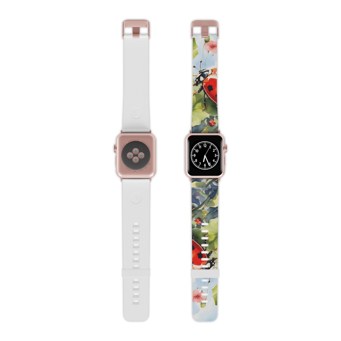 Watercolor Ladybug & Poppy Fields Apple Watch Band