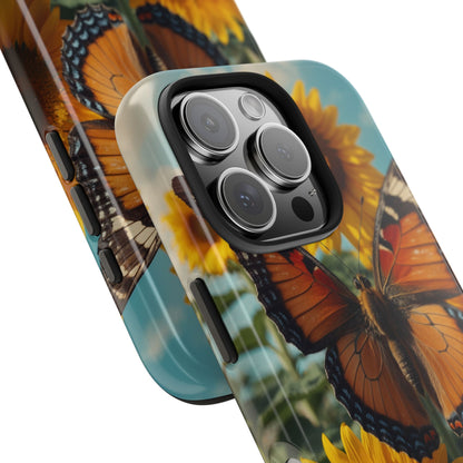 Vibrant Butterfly & Sunflower – iPhone Case