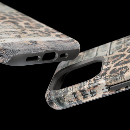 Rustic Leopard Wood Print - MagSafe iPhone Series Case