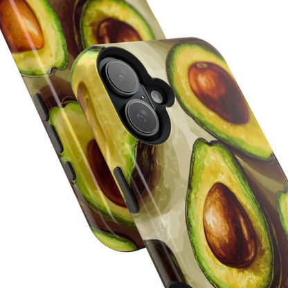 Realistic Avocado MagSafe iPhone Case – Detailed Green Fruit Design, Shockproof Protection