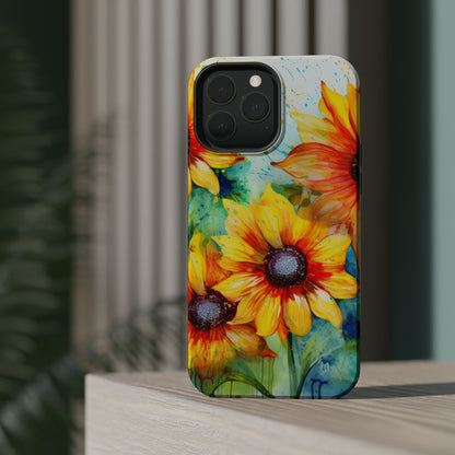 Watercolor Sunflower Splash - MagSafe iPhone Series Case